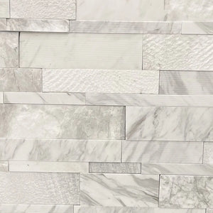 Altair Stacked White Marble Natural Stone - Corners Fin and Furn
