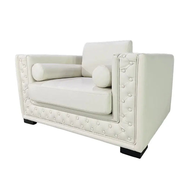 Beaufort Mauve Leather Sofa Fin and Furn