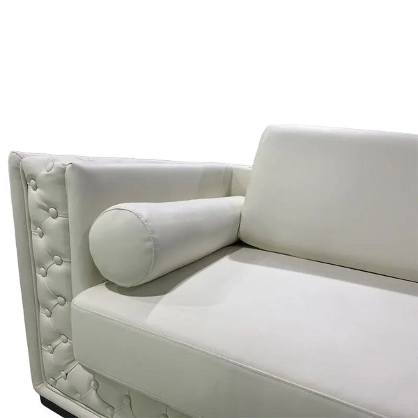 Beaufort Mauve Leather Sofa Fin and Furn