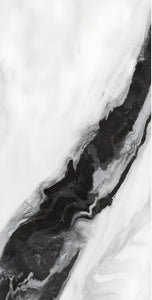 Black Panda Porcelain Glossy Tile - 60 x 120 CM Fin and Furn