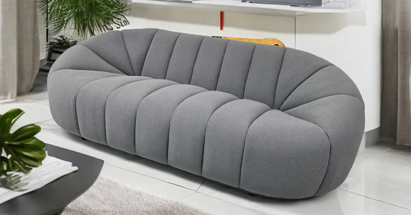 Boucle Loveseat Fin and Furn