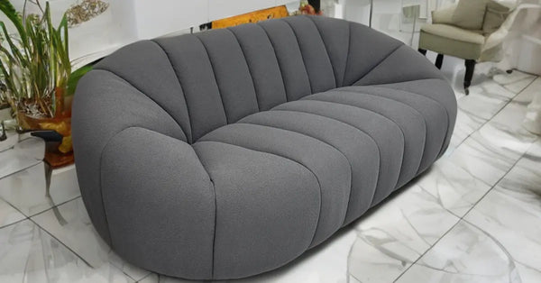 Boucle Loveseat Fin and Furn