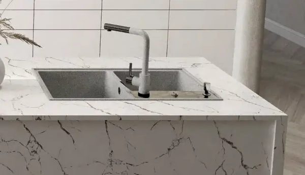 CALACATAS VEGA Quartz Countertop Fin and Furn
