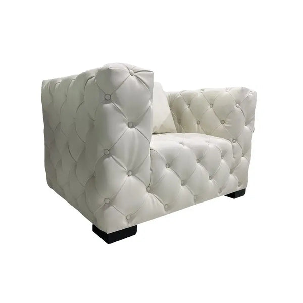 Cornwall White Leather Sofa Fin and Furn