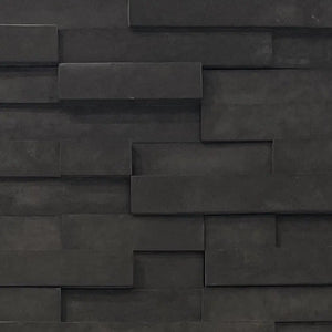 Draco Black 3-D Smooth Ledge Cultured Stone - Corners Fin and Furn