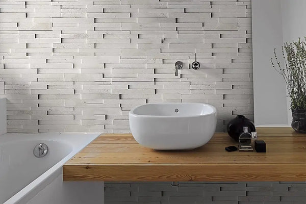 Durham Cream Smooth 3-D Ledge Cultured Stone - Flats Fin and Furn