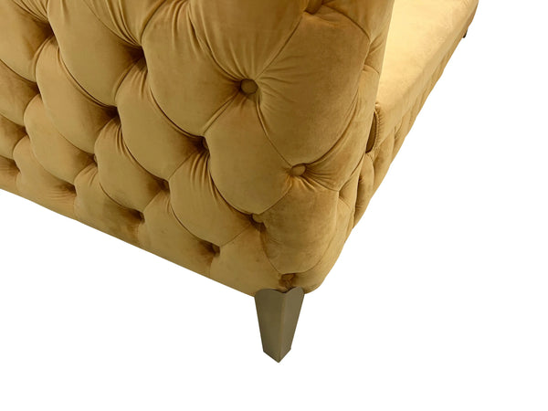 Fallon Bright Yellow Sofa Fin and Furn