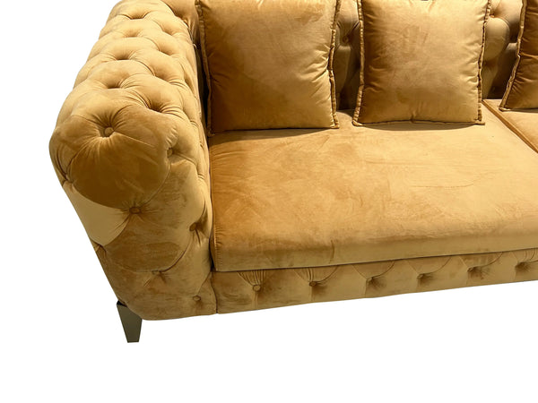 Fallon Bright Yellow Sofa Fin and Furn