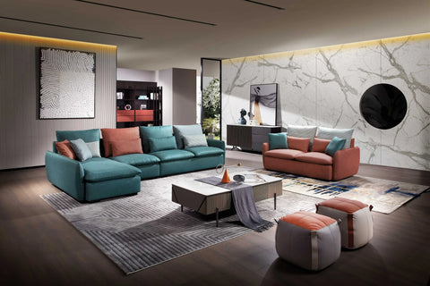 Fenway Dark Green Sectional Fin and Furn