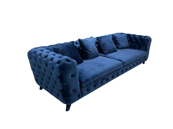Fitz Dark Blue Sofa Fin and Furn