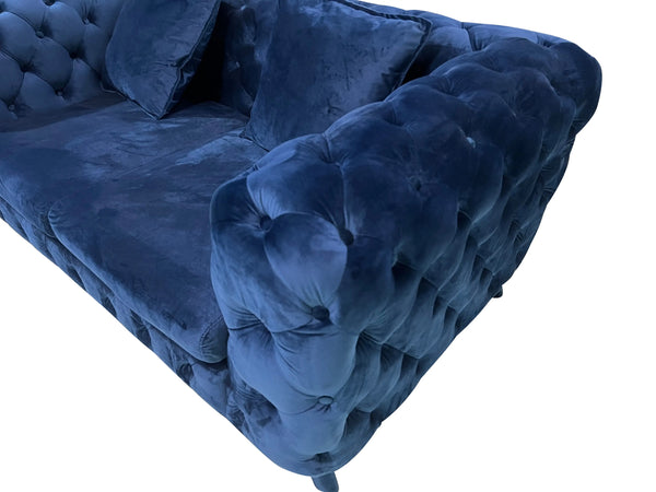 Fitz Dark Blue Sofa Fin and Furn
