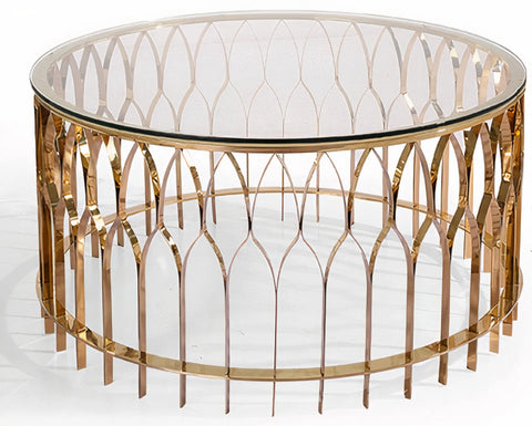 Golden Glass Table Fin and Furn