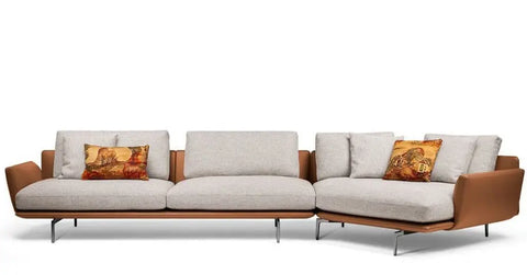 Gordon Cream and Tan Sofa Fin and Furn