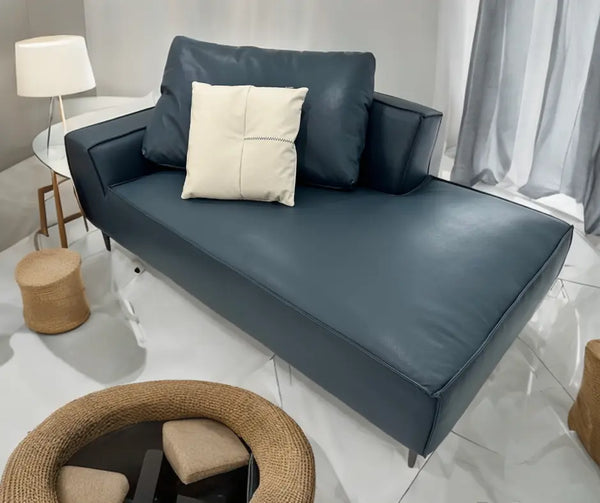 Graham Leather Sofa with lounger Fin and Furn