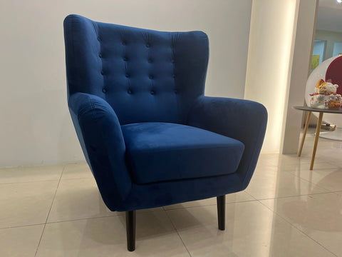 Ireland Dark Blue Lounge Chair Fin and Furn