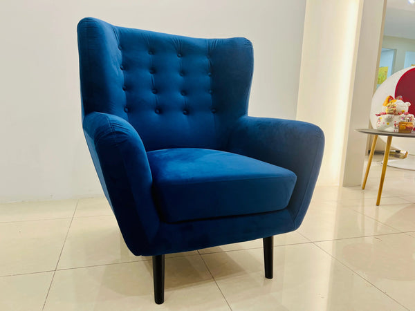 Ireland Dark Blue Lounge Chair Fin and Furn