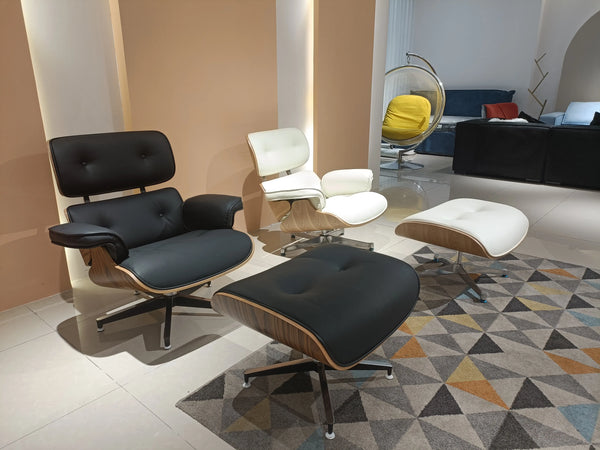 Lars Black Leather Lounge Chair Fin and Furn