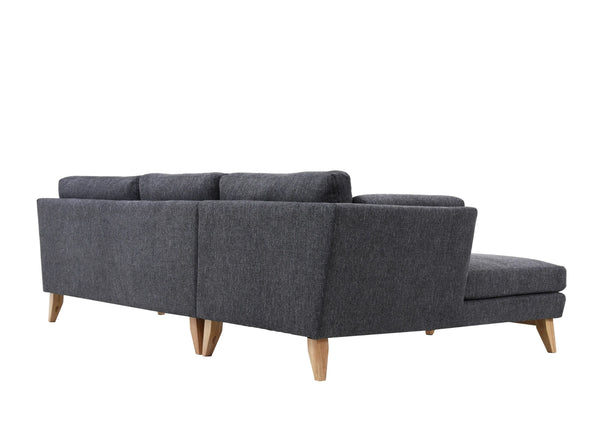 Madison Dark Grey Sectional Facing Left 2+Couch Fin and Furn