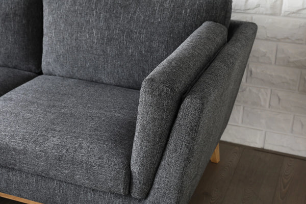 Madison Dark Grey Sectional Facing Left 2+Couch Fin and Furn