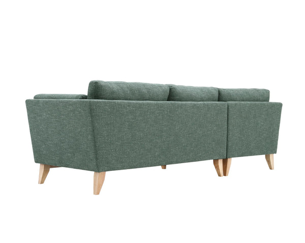 Madison Green Sectional Facing Left 2 + Couch Fin and Furn