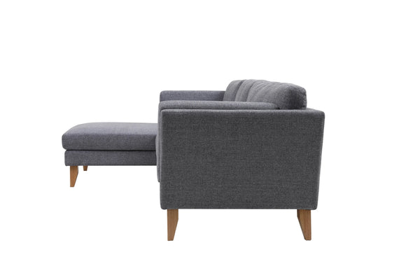 Madison Light Grey Sectional Facing Left Fin and Furn