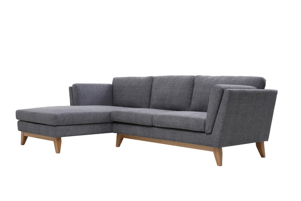 Madison Light Grey Sectional Facing Left Fin and Furn