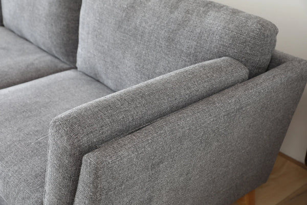 Madison Light Grey Sectional Facing Left Fin and Furn