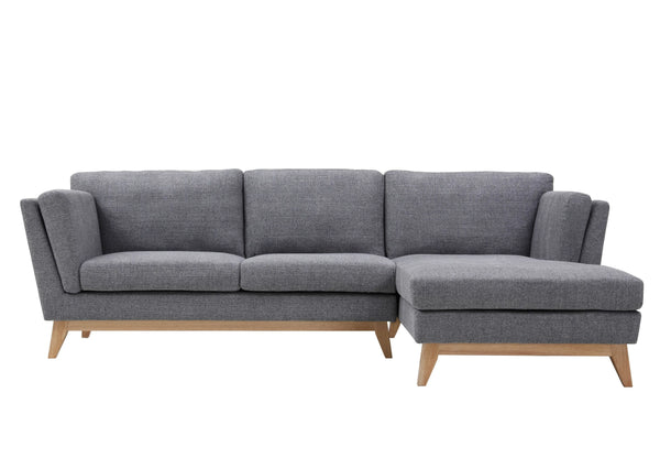 Madison Light Grey Sectional Facing Right Fin and Furn