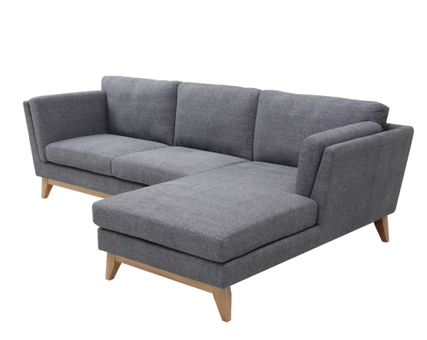 Madison Light Grey Sectional Facing Right Fin and Furn