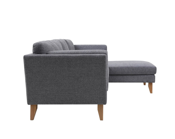 Madison Light Grey Sectional Facing Right Fin and Furn