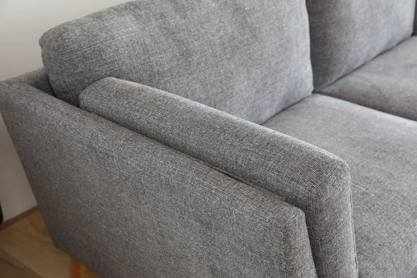 Madison Light Grey Sectional Facing Right Fin and Furn