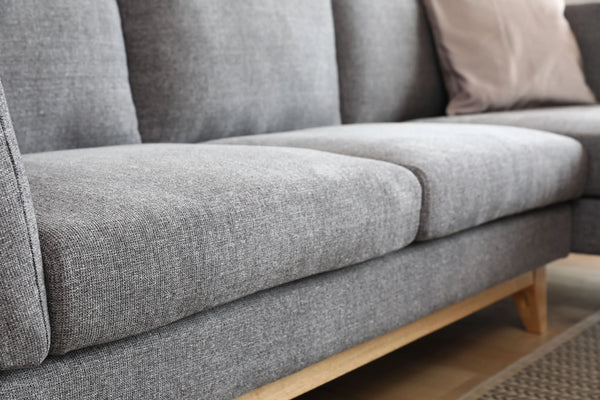 Madison Light Grey Sectional Facing Right Fin and Furn