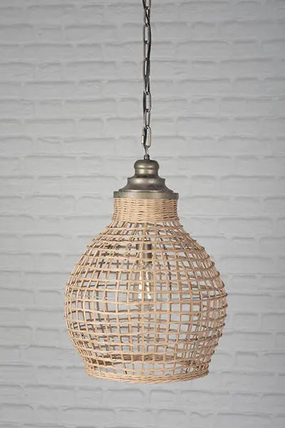 Pendant Lamp with Wooden Shade Fin and Furn 