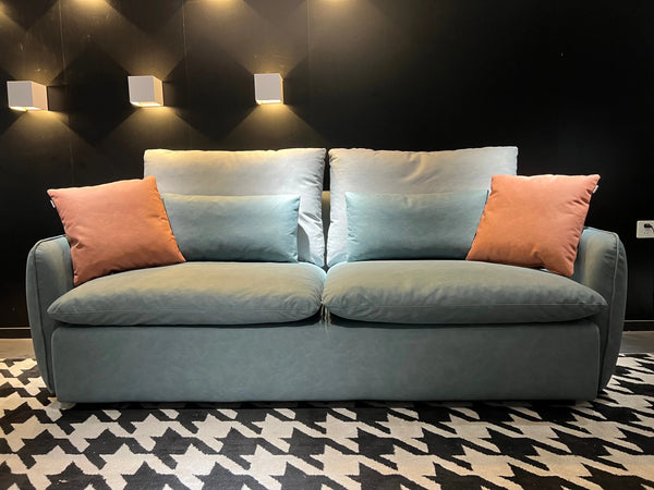 Renaissance Orange & Teal Sofa Set Fin and Furn