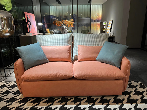 Renaissance Orange & Teal Sofa Set Fin and Furn