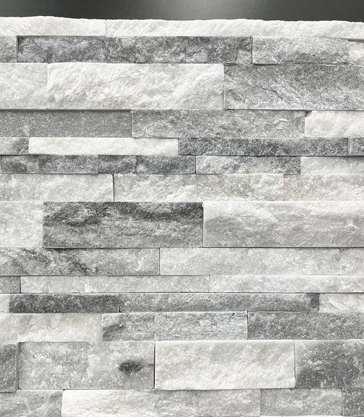 Salt and Pepper Ash Grey Wide Cut Ledge Natural Stone - Flats Fin and Furn