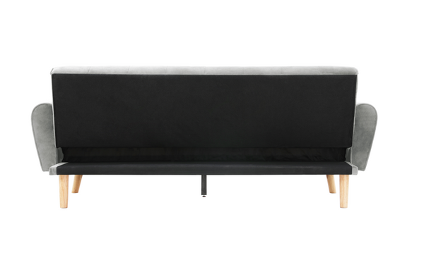 OasisDream Grey Velvet Sofa Bed