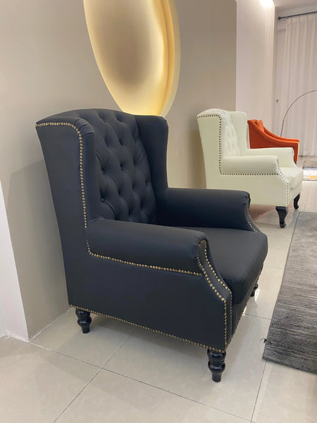 Tyne Leather Lounge Chair Fin and Furn