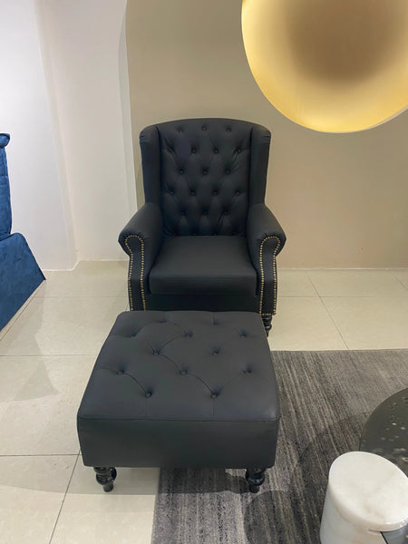 Tyne Leather Lounge Chair Fin and Furn