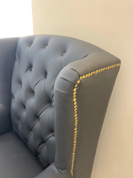 Tyne Leather Lounge Chair Fin and Furn