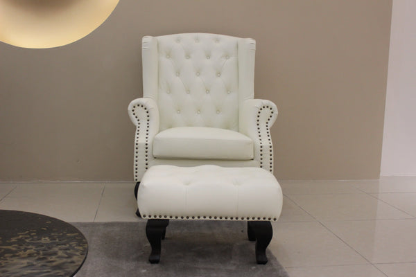 Tyne Leather Lounge Chair Fin and Furn