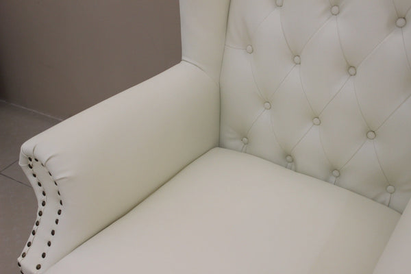 Tyne Leather Lounge Chair Fin and Furn