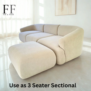 ModLux modular sofa configured as a 4-seater in beige performance fabric living room setup