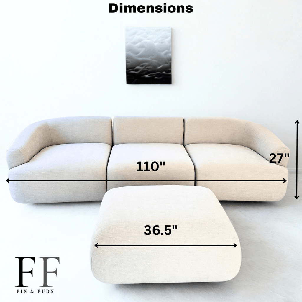 Modular Sofa Size ModLux Modular Sofa | Sectional, 3-Seater + Ottoman, 4-Seater – Fin and ...